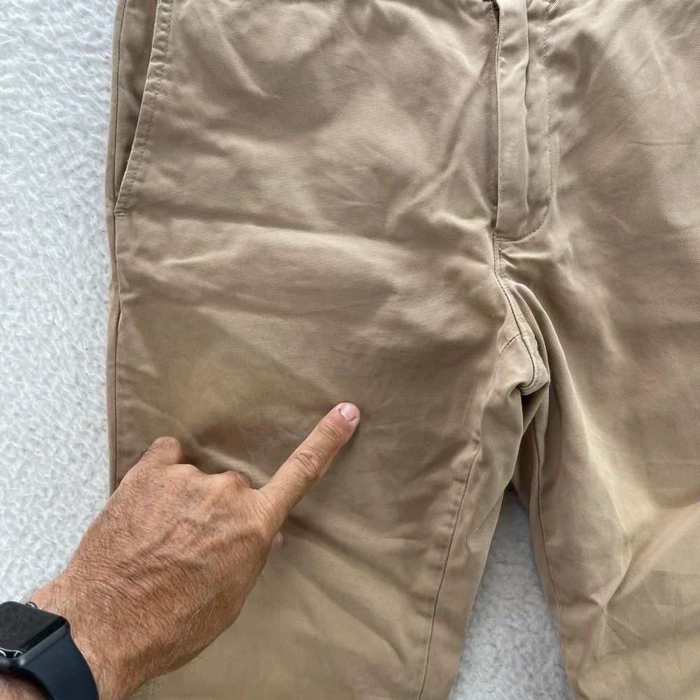 J Crew Chino Pants Mens 30x32 Beige The Stanton Straight Preppy Office Casual